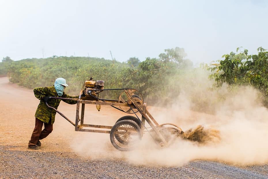a worker working in a dusty environment to represent Harmattan And Facility Management